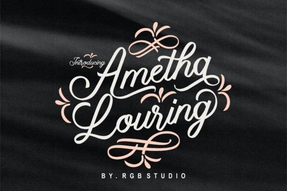 Ametha Louring for Web Design: A Natural Script Font with Digital Appeal