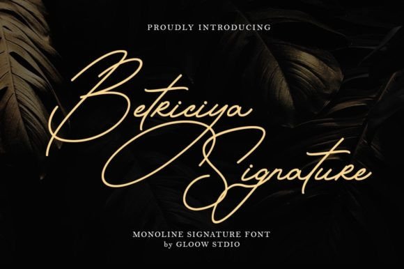 Betriciya Signature: A Graceful Script Font for Editorial Design