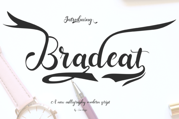 Bradeat: A Modern Script Font for Editorial Elegance