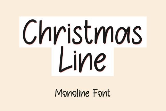 Christmas Line: A Handwritten Font for Festive Editorial Design