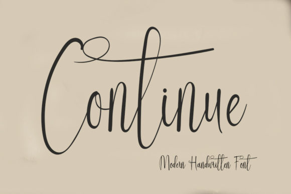 Continue: A Handwritten Font for Modern Editorial Design