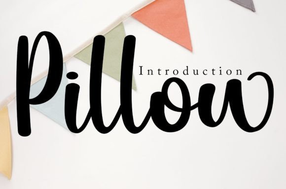 Pillow Font for Handmade Creations
