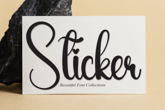 Sticker Font for Web Design Projects