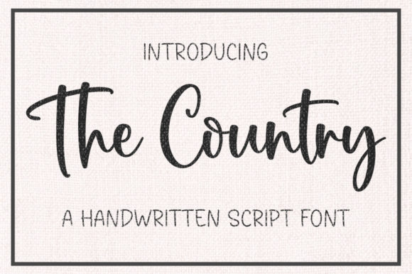 The Country: A Handwritten Font That Elevates Branding with Grace